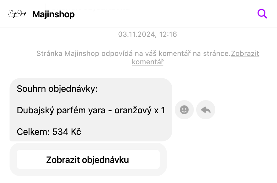 eCommerce chatbot Majinshop